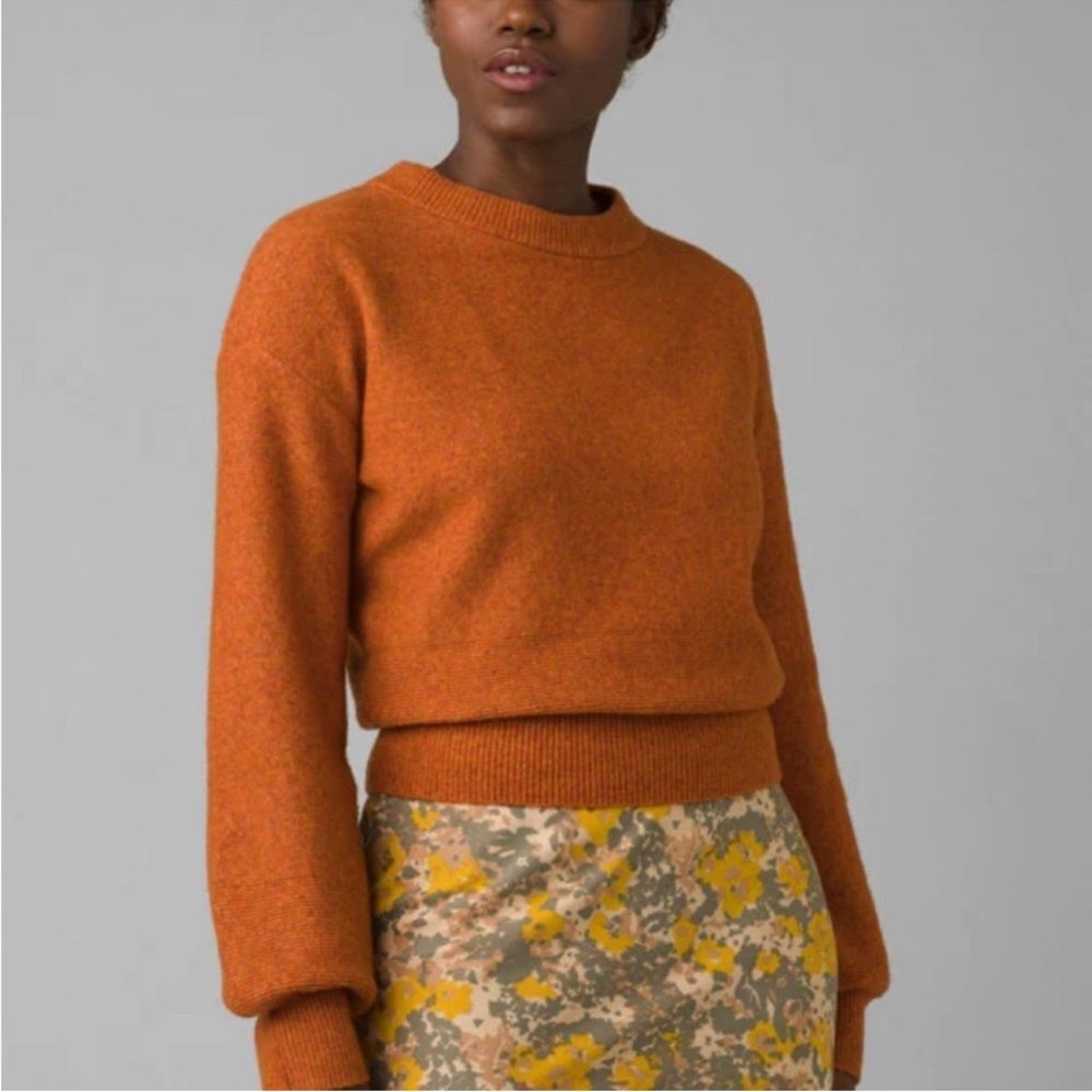 Prana Azure Sweater XS Wool Blend Color Gingerbread